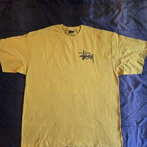 Stussy Men's Bright Yellow Tee XXL